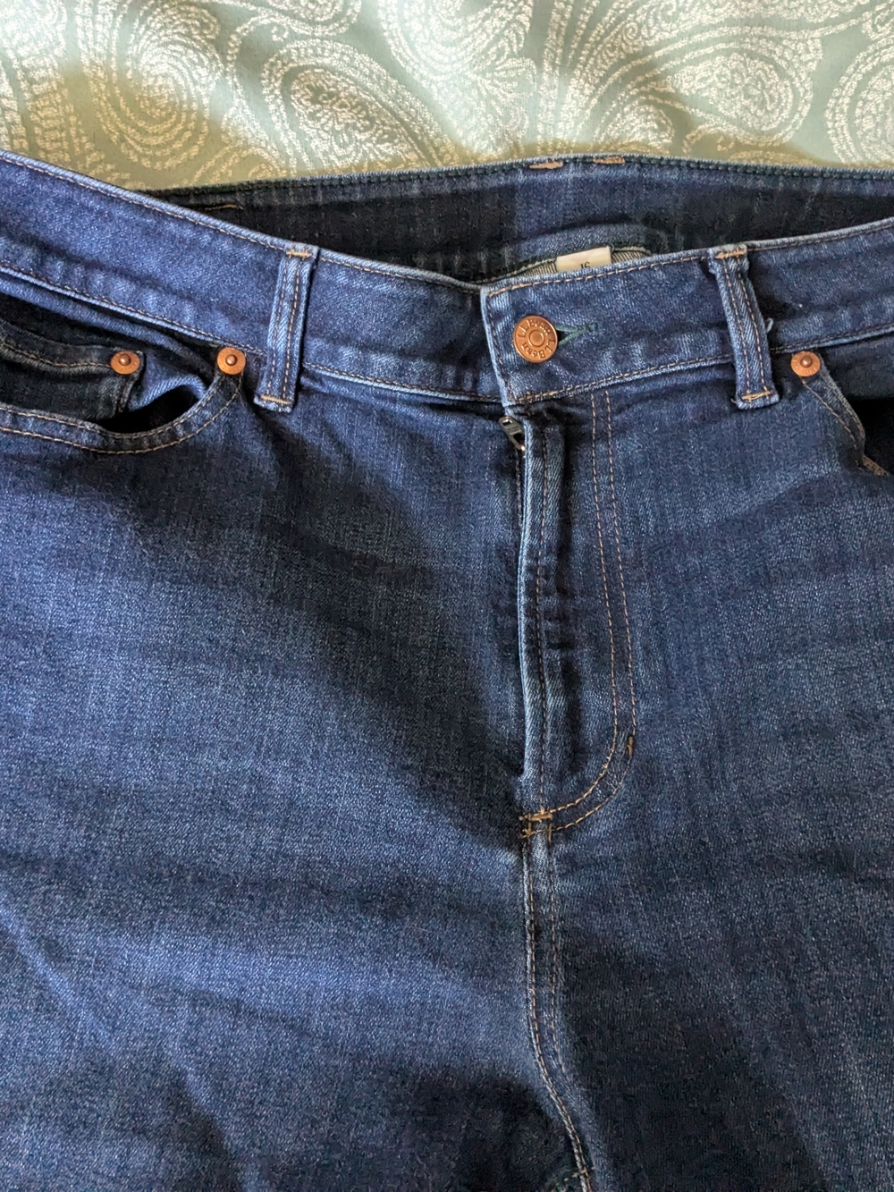 L.L. Bean Women’s Relaxed Fit Jeans - Dark Blue Denim